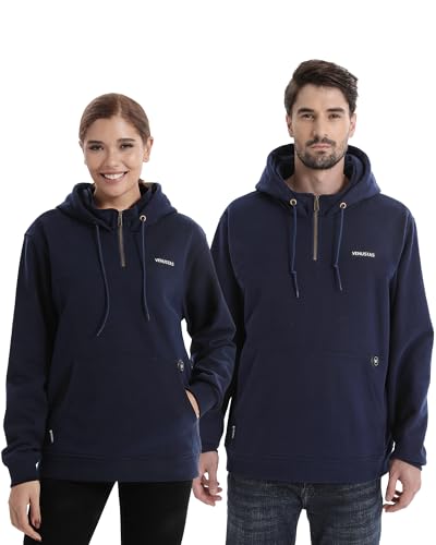 Venustas Unisex Quarter-Zip Heated Pullover Hoodie, Heated